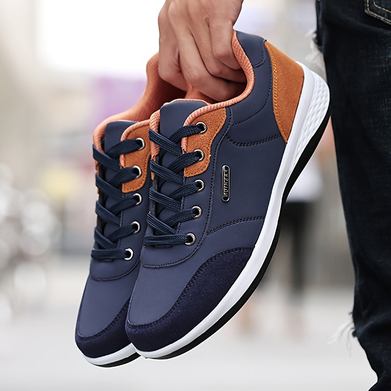 FAYWELLME Unisex Casual Sneakers with Breathable Low Top, Lace-up, MD Sole, Fabric Inner, Plain Toe, All-Season Sports Running Shoes.