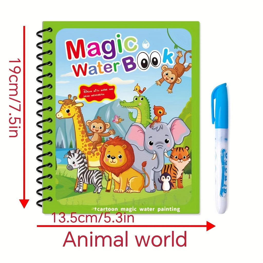 Watercolor Magic Coloring Book: 8 pages with 1 pen - Make fun and creative art with watercolors.