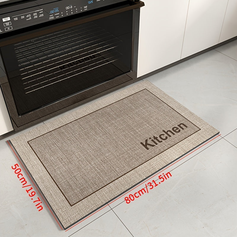 Meize Anti-Fatigue Kitchen Mat - Soft, Waterproof, Non-Slip & Durable faux leather mat with "KITCHEN" design - Ideal for Kitchen, Bathroom, Laundry Area