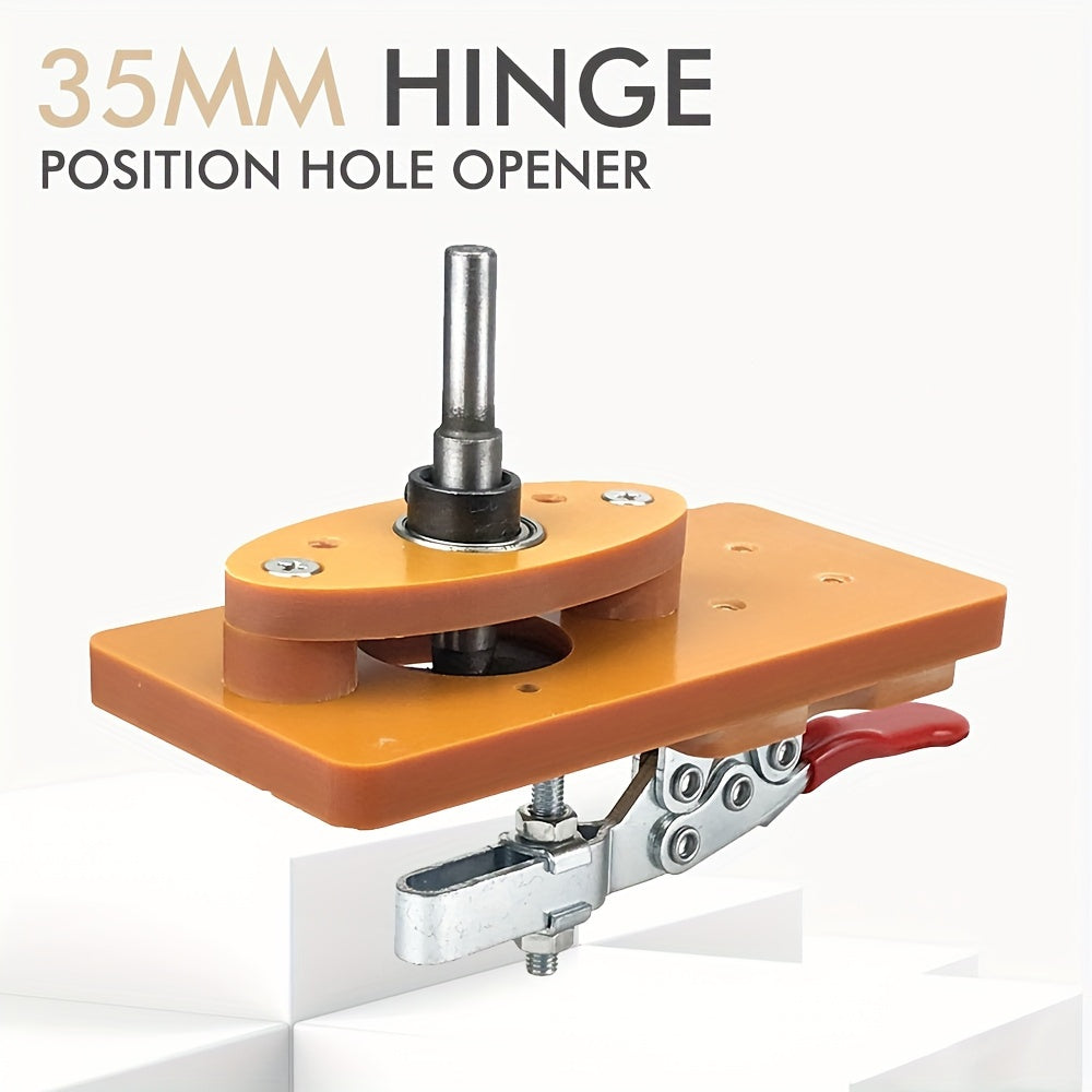 Eshiklar va shkaflar uchun 35mm Hinge Drill Guide Jig Set, ko'rinmas teshik punch joylashuvchisi bilan yog'och ishlash asboblari to'plami.