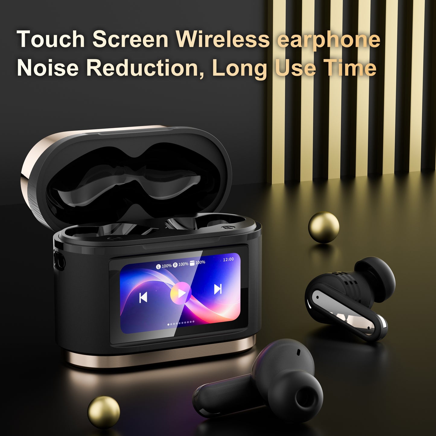 Newly upgraded Lifebee 2024 Smart Touch Screen headphones offer advanced ANC & ENC, immersive sound, ergonomic design, long-lasting battery, and built-in microphone.