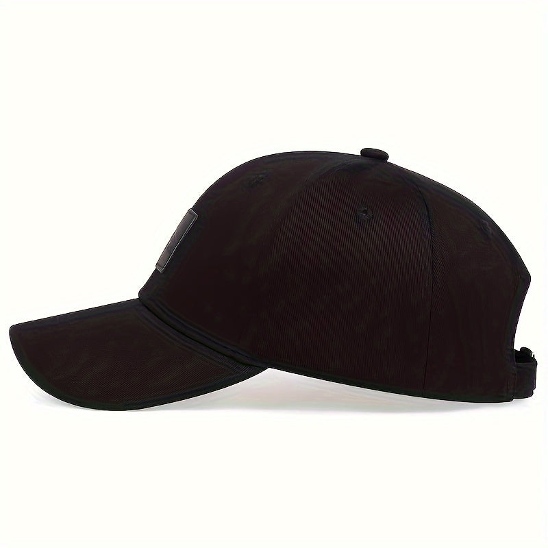 Men's NEW YORK Leather Label Baseball Cap: Outdoor Adjustable UV Protection Hat for Spring and Autumn Travel, Seaside Party.