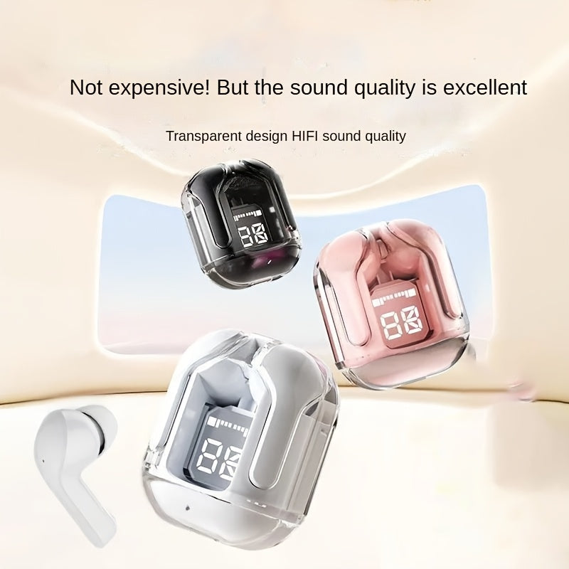 Digital wireless headphones with stylish design, long battery life, comfortable fit, clear sound, and lightweight. Ideal for sports, commuting, and entertainment. Works with mobile phones