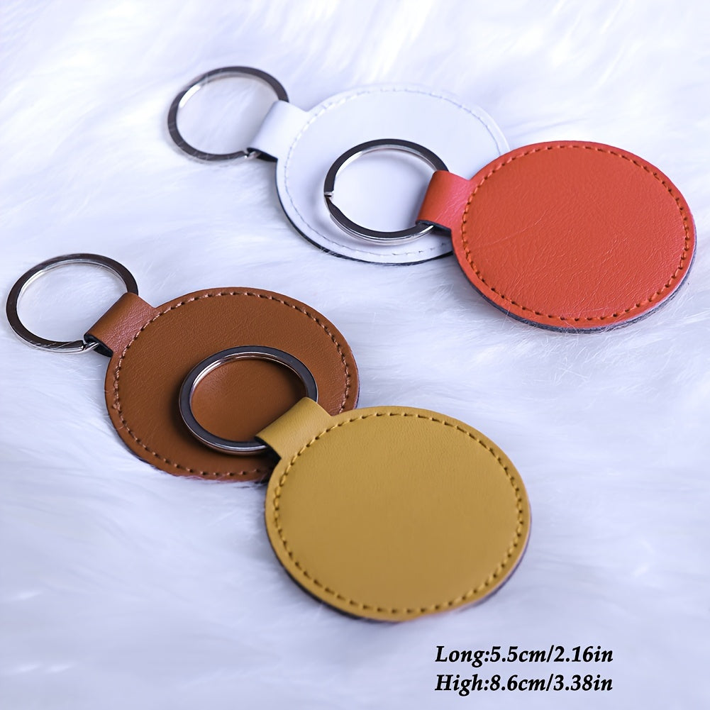 Set of 30/32 PU Leather Key Rings Designed for Men, Ideal for Personalized Laser Engraving on Backpack Keychains