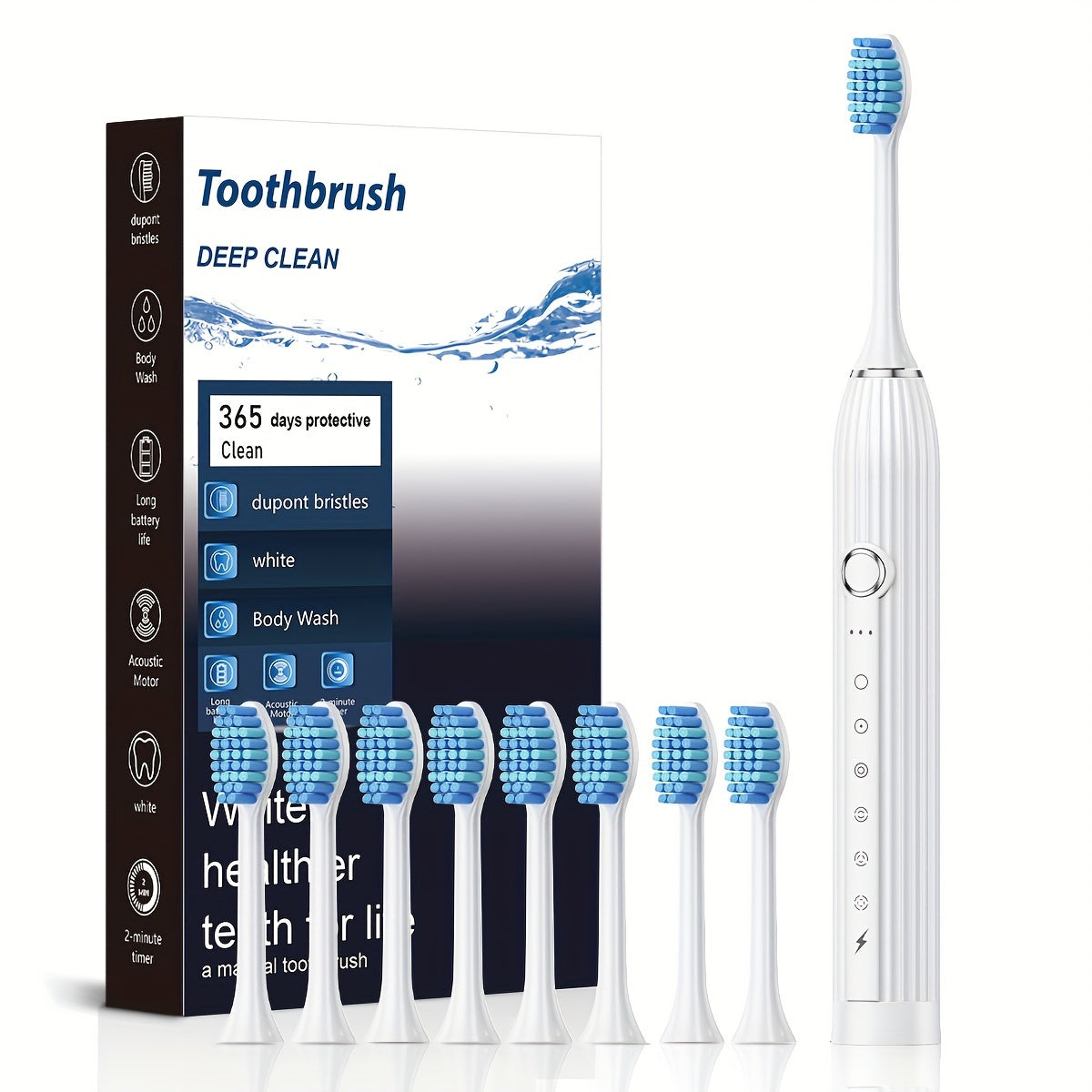 Combo set with rechargeable electric toothbrush and water flosser, USB charging, soft bristles, deep clean oral care.