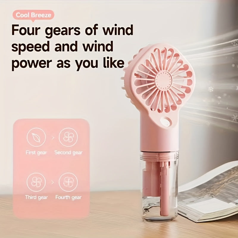 Stay cool on the go with the YAOWITHSU Portable Handheld Misting Fan! This fan is USB rechargeable and features an 800mAh battery, making it perfect for travel and outdoor use. Don't miss out on getting your very own YAOWITHSU Portable Handheld Misting