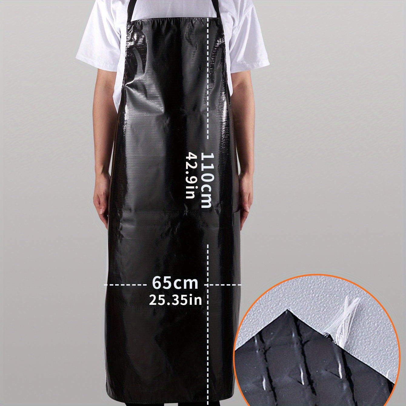 Durable PVC Apron with Adjustable Straps and Pockets - Ideal for Cooking, Baking, Gardening, and More - Resistant to Oil and Stains