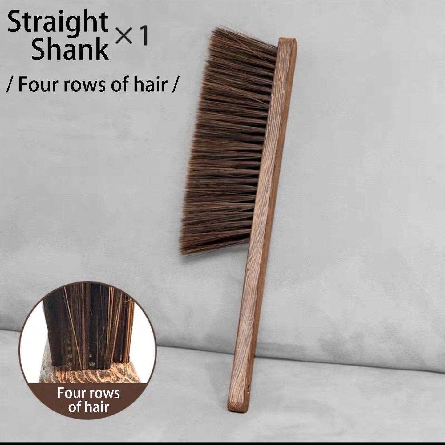 One-piece Hand Sweeping Broom Cleaning Brush - Gentle Bristle Dusting Brush for Cleaning Cars, Beds, Soil, Manuscripts, Gardens, Furniture, and Clothes with a Wooden Handle