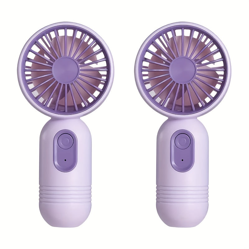 Compact Personal Fan for Travel with 3 Speeds, USB Rechargeable Battery Operated Mini Fan for Eyelashes