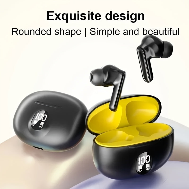 Wireless Earbuds with LED Display, Hi-Fi Stereo Sound, Sweat-resistant, In-Ear Design, Advanced Technology, Wireless Connectivity, Rapid USB Charging.