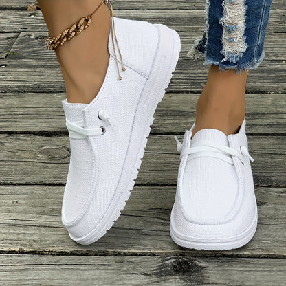 Women's fabric shoes with TPU sole and fabric insole - slip-on casual footwear with plain toe and simple, elegant design. Durable TPU sole, perfect for all seasons.