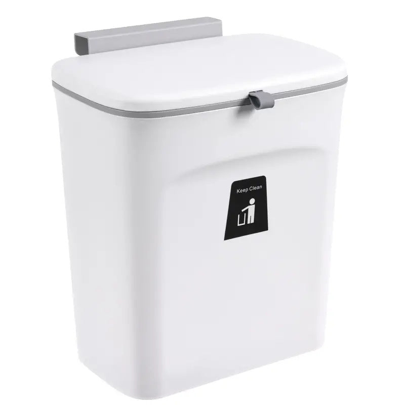 Wall Hanging Trash Can with Cabinet Door, Flip Lid Sliding Trash Can for Household Storage. Ideal for Bedroom, Bathroom, Living Room. Perfect for Diaper Changing and makes a great gift for Halloween, Thanksgiving, and Christmas.