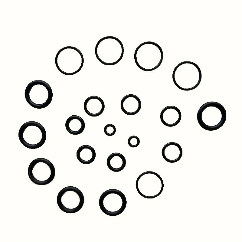 225pcs Premium Rubber O-Ring Assortment Kit - 18 Sizes, Oil-Resistant & Durable Sealing Gaskets for Plumbing, Automotive, Mechanics - Ideal for Air/Gas Connections, with Reusable Storage