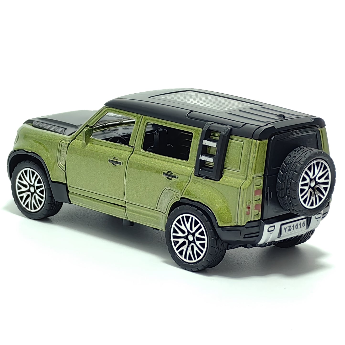 Blue and black Alloy Sports Car model with opening doors, detailed off-road vehicle toy, perfect for display and cute winter car accessory.