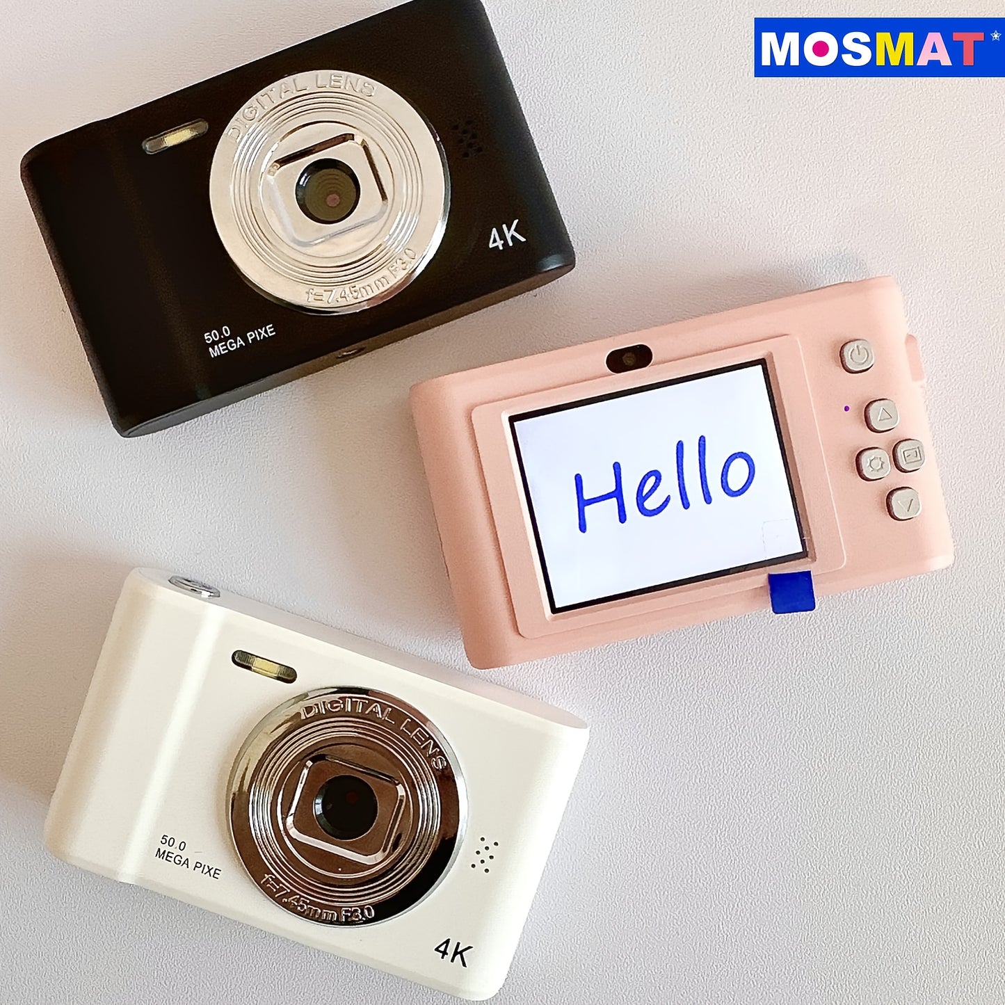 High definition smart cameras with front and rear cameras and portability, perfect for young kids and students.