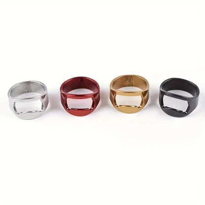 Set of 4 ring bottle openers, perfect for bars and home use, a handy gadget for parties