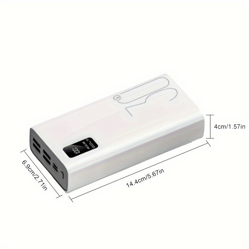 Portable power bank with 30000mAh capacity, 22.5W fast charging, and 3 USB outputs.