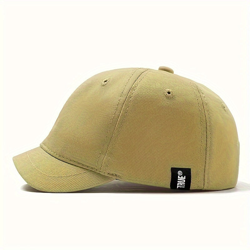 Men's adjustable baseball cap with hip-hop letter patch - stretch fit, street style, polyester