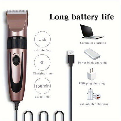 Multifunctional electric hair clipper trimmer for body hair removal, ideal Father's Day gift.