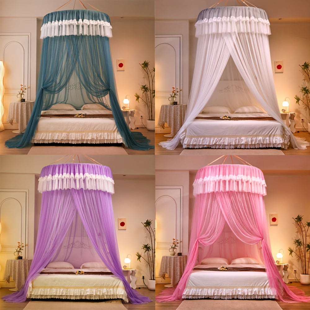 1pc Dome Mosquito Net, Household Encryption, Free installation, Easy to clean, Princess Style, Decoration for Bedroom and Living Room, Four seasons Use.