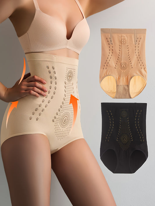 2 High Waist Compression Panties for Tummy Control, Lift & Shape Buttocks, Women's Shapewear.