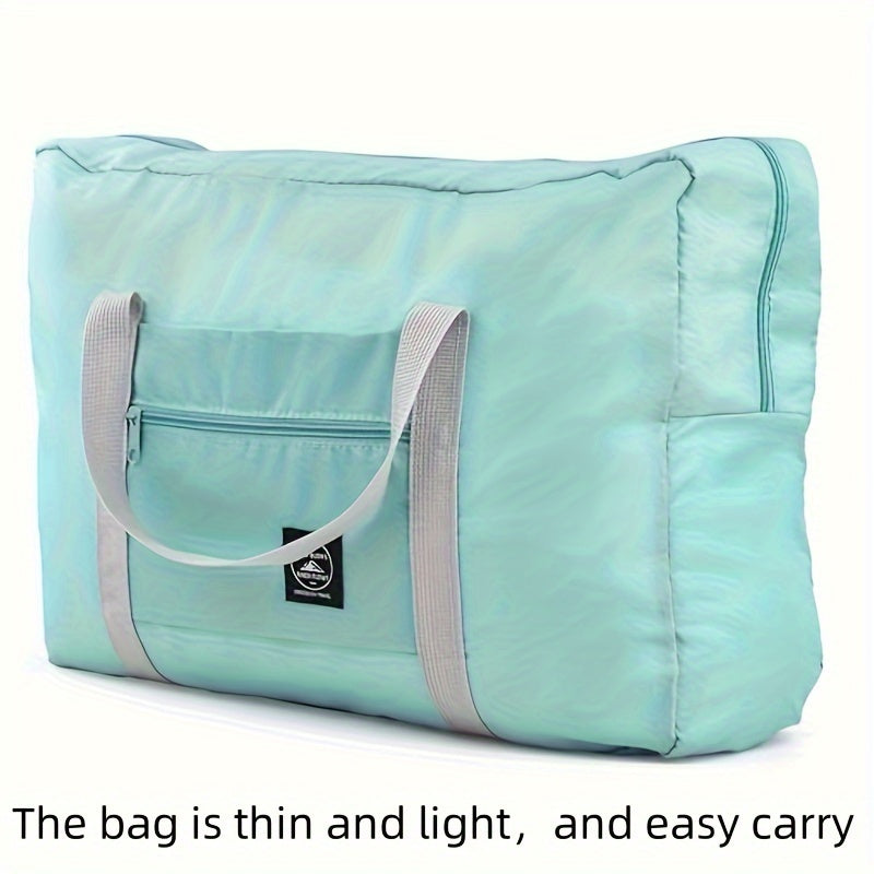 Travel in Style with our Lightweight and Roomy Duffel Bag - Sturdy Nylon Material, Convenient Zipper Closure, Versatile Sports Bag for Travel or Everyday Use - Stylish Light Green Color