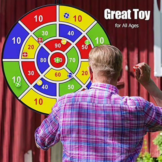 Get ready for hours of fun with the 12-piece Sticky Dart Board Game Set! Perfect for indoor or outdoor play, this interactive party game is a great way for families to bond. This educational throwing toy for kids makes a perfect Christmas, Halloween, or