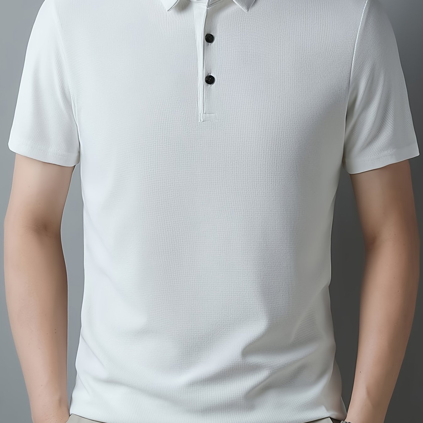 Men's Short Sleeve Henley Shirt for Summer Golf and Outdoor Activities, Casual and Comfortable Sports Top