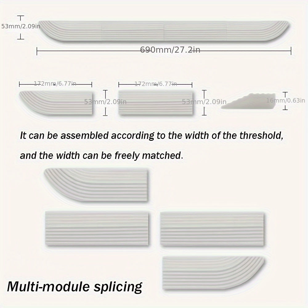 1-piece set of Replacement Threshold Bars Step Ramp Climbing Mat Parts Accessories compatible with ECOVACS, Xiaomi, and Roborock Sweeping Robot models.