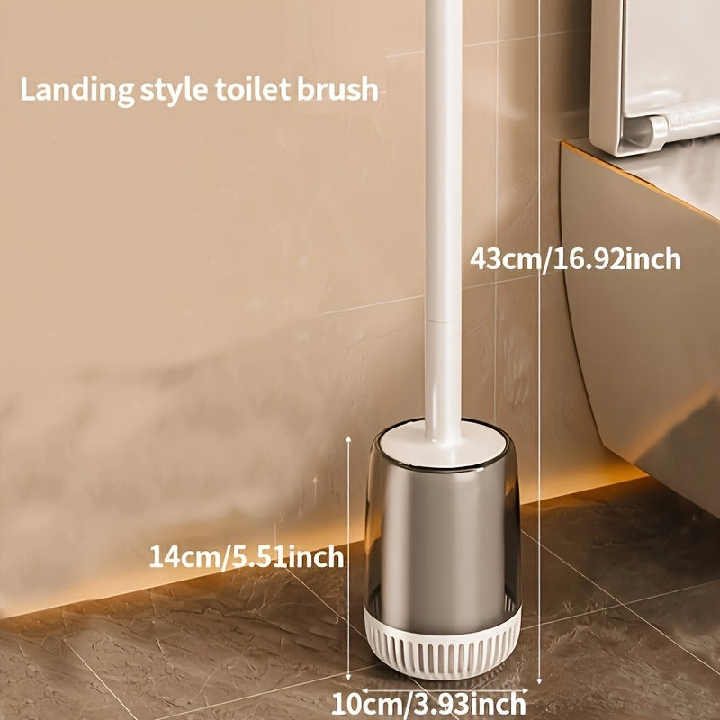 Soft Plastic Toilet Brush from Joyoas with Multiple Components - Reusable, Wall-Mounted, Perfect for Cleaning Toilets