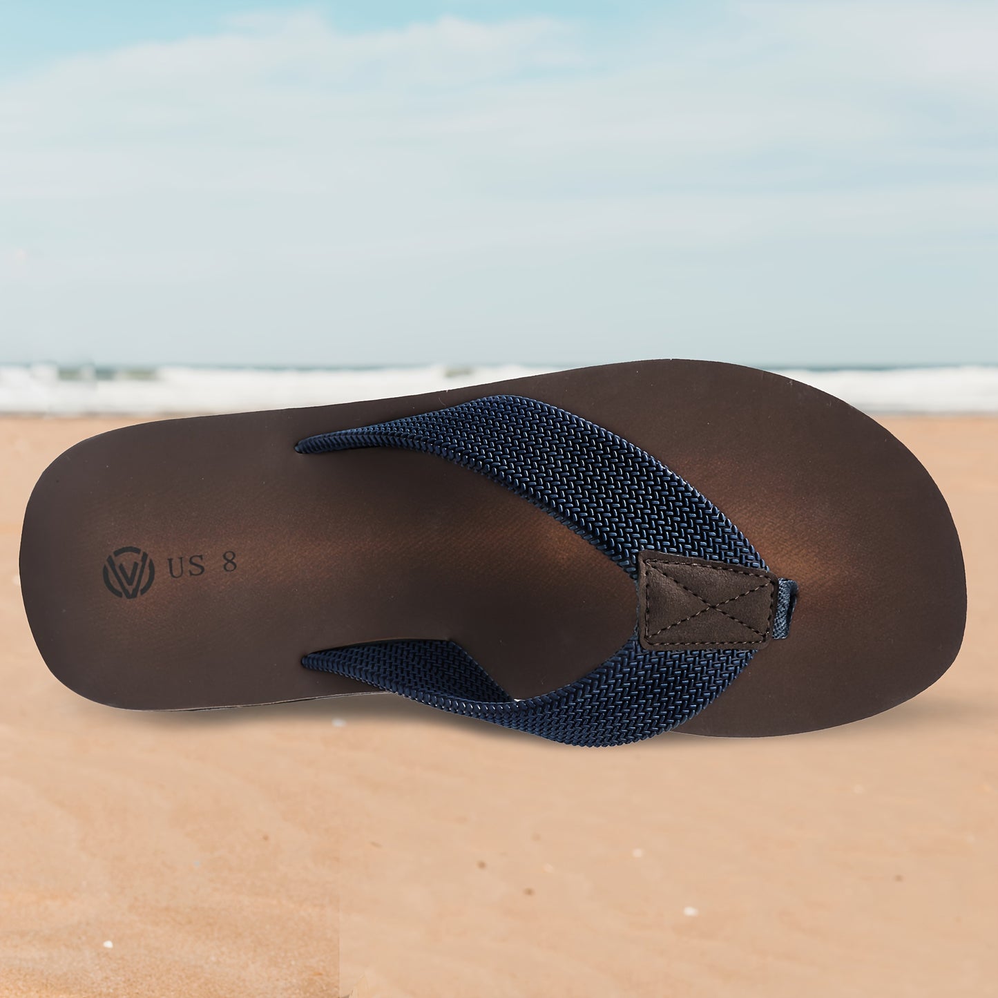 Durable lightweight flip flops for outdoor activities, with comfy non-slip EVA sole.