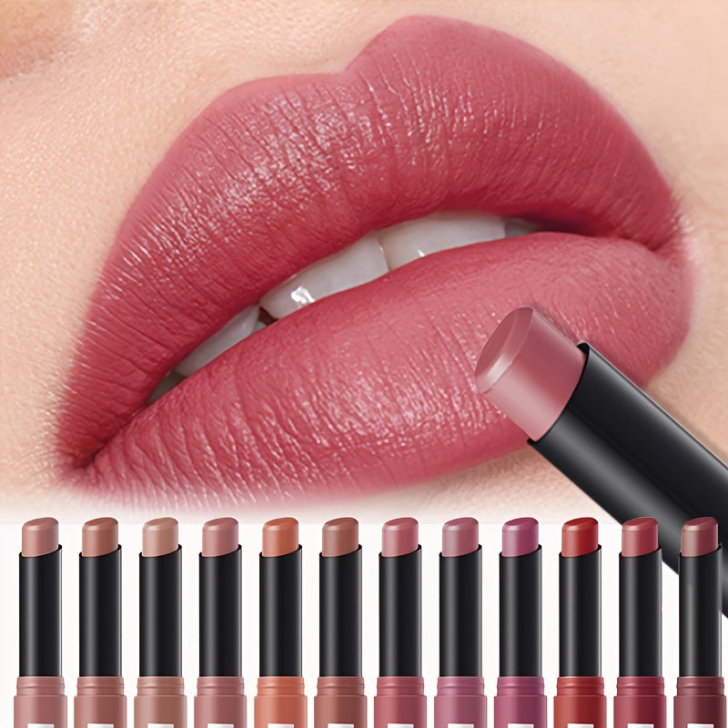 Smooth Velvet Matte Lipstick, Moisturizing, Easy to Apply with Natural Shine.