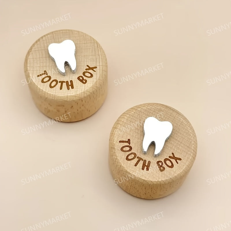 Wooden Tooth and Hair Keepsake Box for Babies, Baby Tooth and Hair Storage, Baby's First Lock of Hair, Unique Baby Shower Gift, Special Birth Memory Box