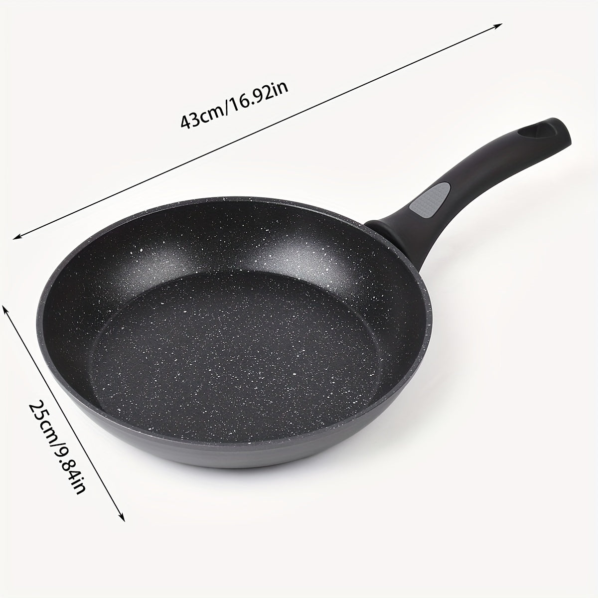 Non-Stick Frying Pan with Cast Iron Skillet and Marble Coating - Ideal for Induction and Gas Stoves, Low Smoke Production, Perfect for Pancake Cooking - Great Kitchen Gift