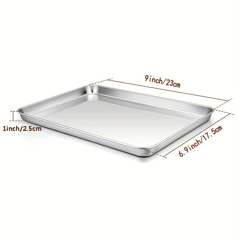 Essential Kitchen Set: Stainless Steel Baking Sheet and Cooling Rack - Safe for Dishwasher, Non-Toxic, Perfect for Compact Ovens - Great for Baking Cookies, Meats, Vegetables, and More