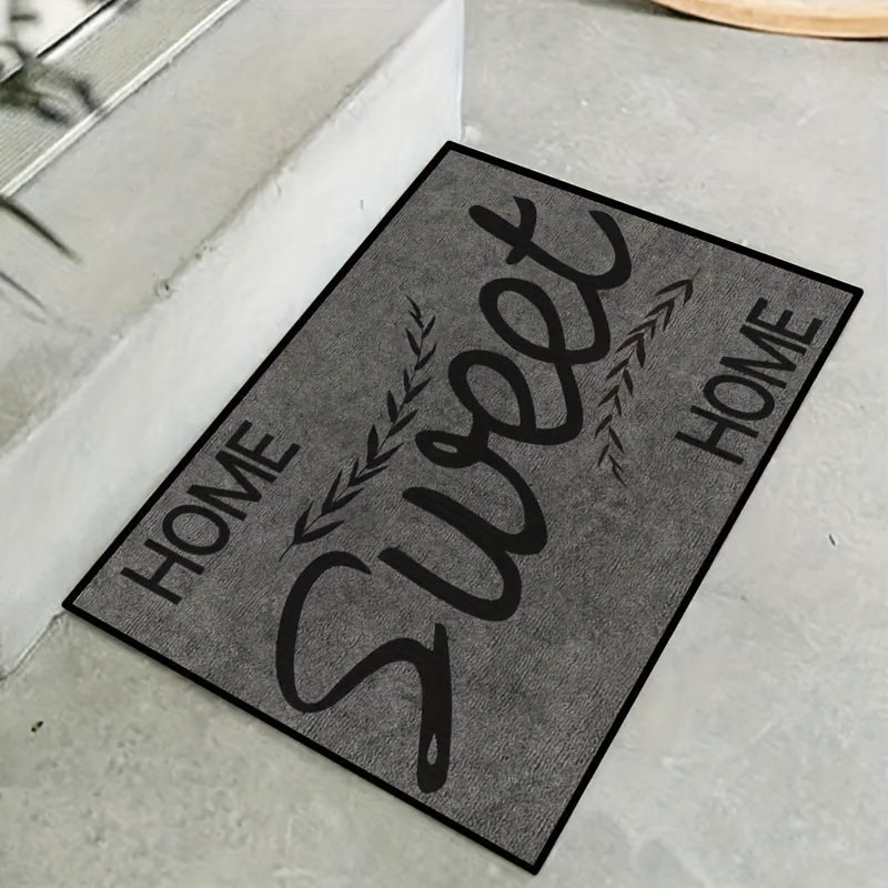 Dirt-resistant welcome doormat designed with modern geometric pattern, ideal for indoor and outdoor use. This low pile entrance mat is absorbent and suitable for use in living rooms, bedrooms, bathrooms, kitchens, balconies, and patios.