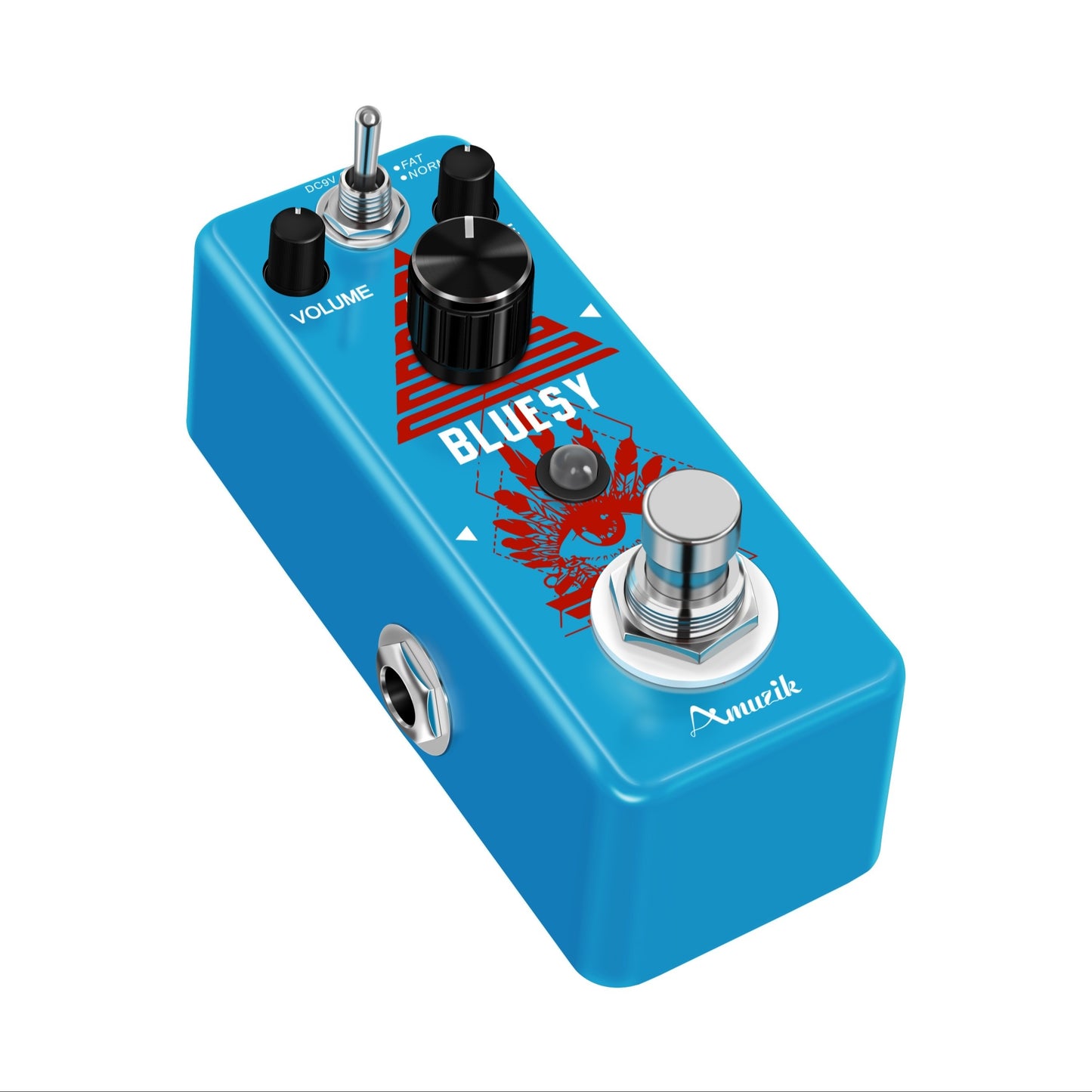 Classic Overdrive Guitar Pedal with Blues Drive Vintage Effect, Warm/Hot 2 Modes, Mini Size True Bypass