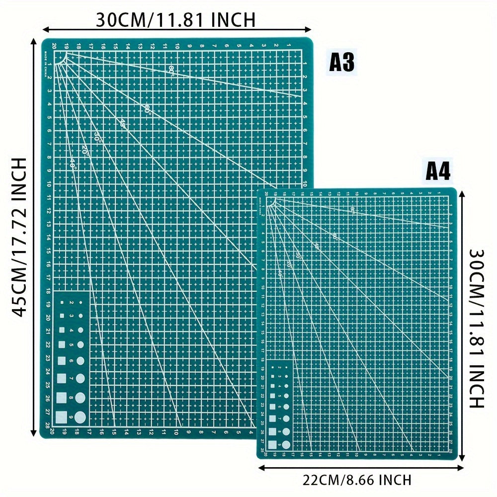 Durable PP material rotary cutting mat for precision sewing and scrapbooking, ideal for crafters and DIY enthusiasts, protects surfaces and ensures precise cuts.