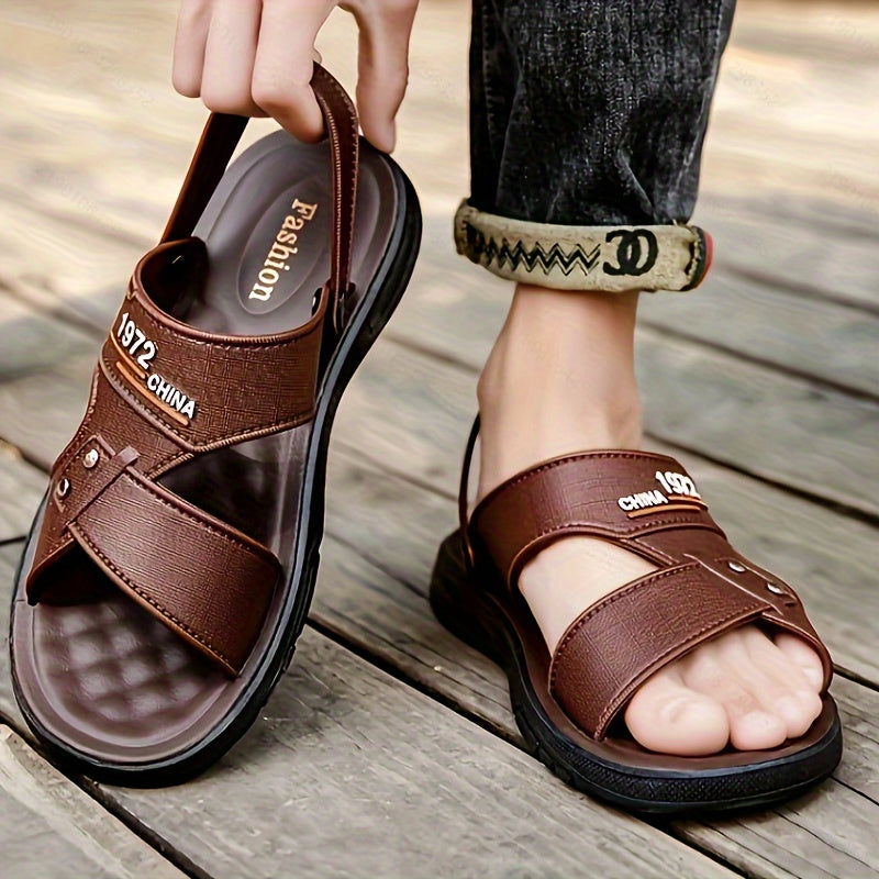 Stylish open-toe sandals with slip-on design for indoor and outdoor comfort.