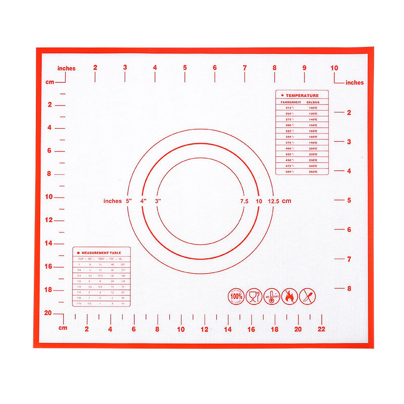 Silicone Kneading Board and Pastry Mat Set - Includes Extra Non-Stick Baking Mat with Measurement Guide. Can be used as Counter Mat, Dough Rolling Mat, Oven Liner, Pie Crust Mat, and Roll Up Kneading Pad. Comes in two sizes: 40*60cm/15.7*23.6in and