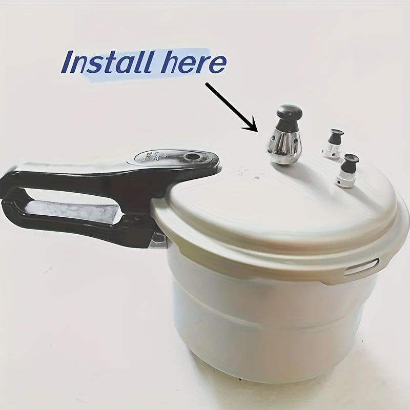 1 piece of Pressure Cooker Pressure Limiting Valve, Safety Valve, Compression Valve, Universal Pressure Cooker Pressure Relief Clamp Valve, Exhaust Valve. Made of aluminum alloy, these Pressure Cooker Accessories are suitable for kitchen use.