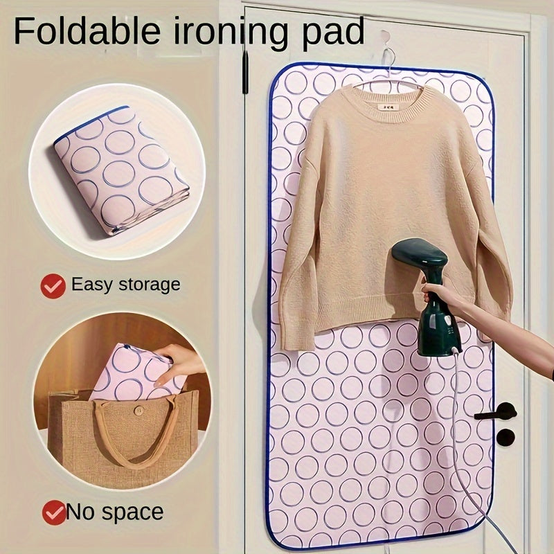 1pc Foldable Portable Ironing Mat made of Polypropylene that is Heat-Resistant and Non-Slip. Convenient for Travel and Home Use with Easy Storage, Suitable for All Surfaces.