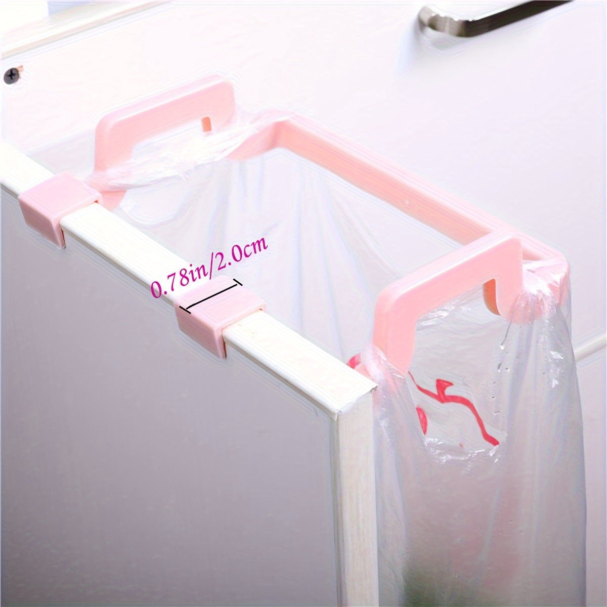 Colorful Plastic Bag Dispenser - Wall-Mounted, Holds 2 Bags, Ideal for Kitchen, Pantry, RV & Bathroom - Space-Saving Design for Trash Bags & Cleaning Cloths, Not Food Safe - Perfect for Kitchen Trash Can