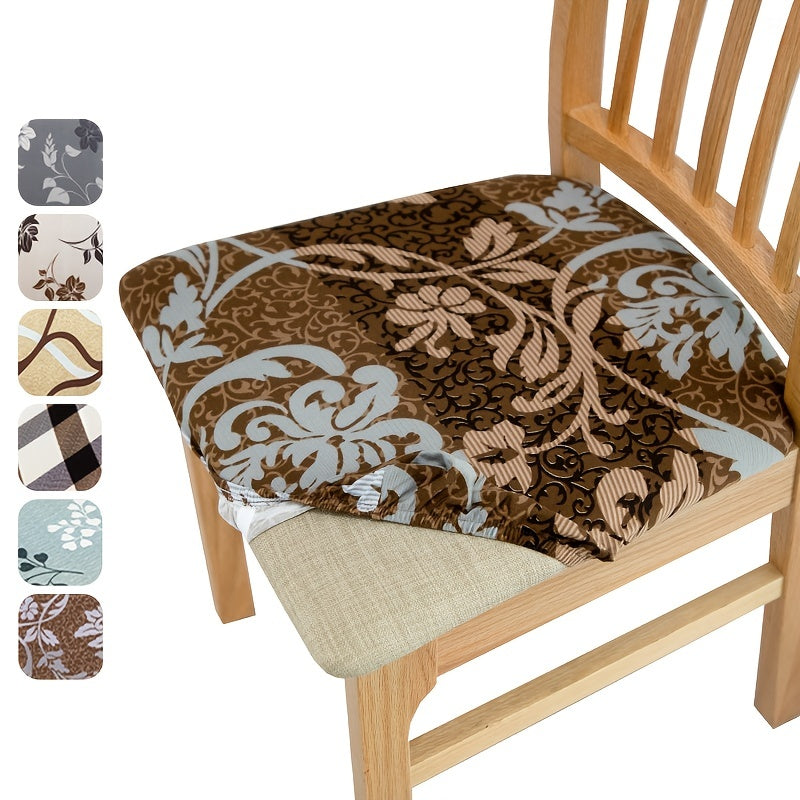 4/6 Elastic Chair Cushion Covers with Print