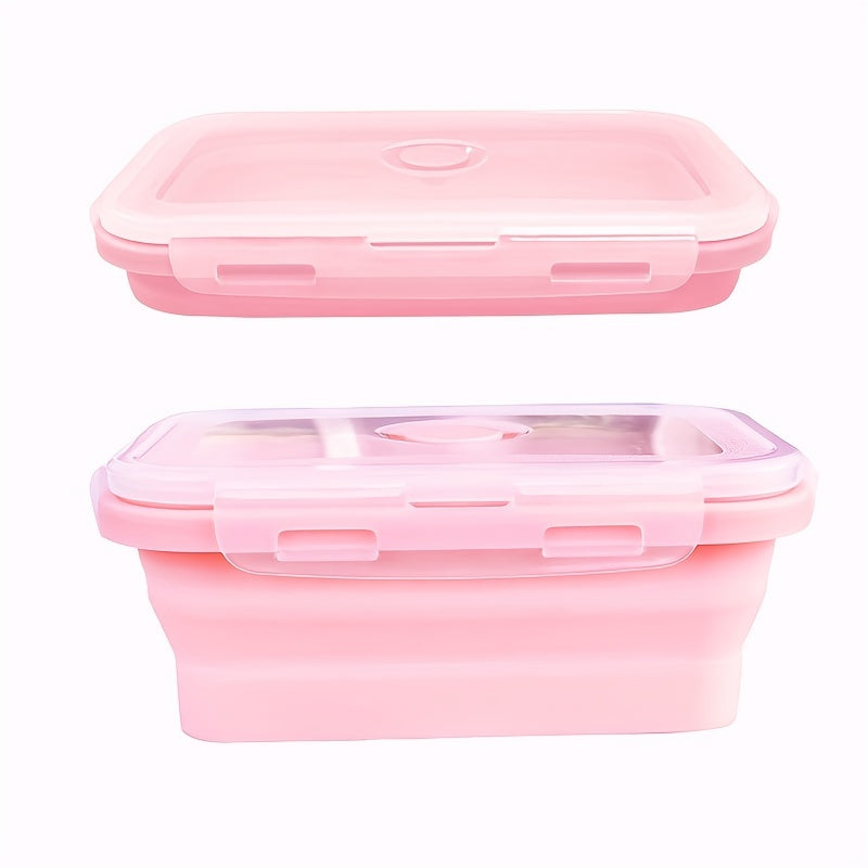 Foldable Food Storage Box Set - Includes 3 Containers with Lids, Made of Silicone Material, BPA Free, Perfect for Microwaves, Dishwashers, and Freezers, Essential Home Kitchen Supplies