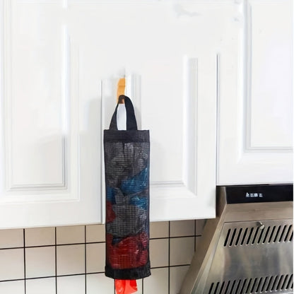 The Space-Saving Mesh Plastic Bag Rack is a breathable, washable, and foldable solution for organizing your kitchen. It is the perfect choice for maximizing space and keeping your bags organized.