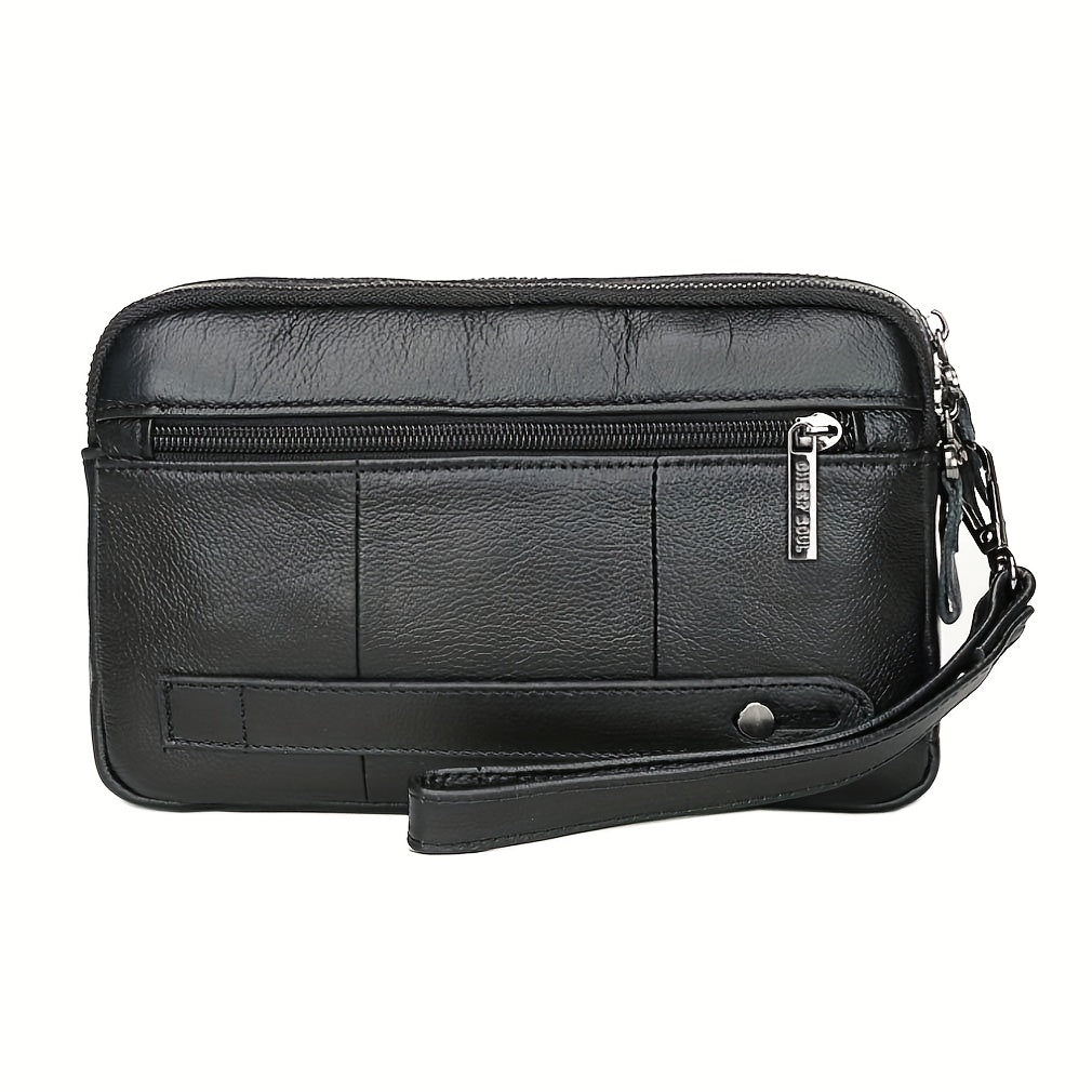 Men's Genuine Leather Business Clutch Key Bag