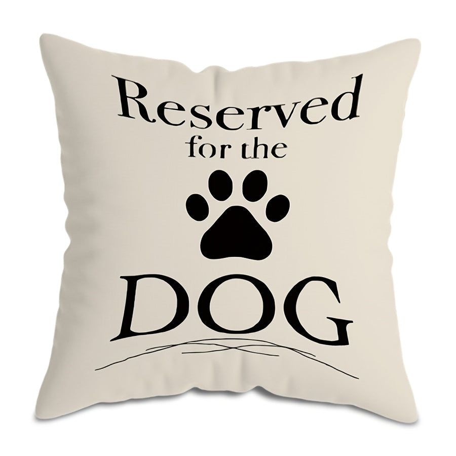 This MEMNUN Dog Lover's Delight Throw Pillow Cover is the perfect addition to any pet lover's home decor. Featuring a combination of humorous paw print designs and heartfelt quotes, this soft polyester cover measures 44.96 x 44.96 cm and includes a