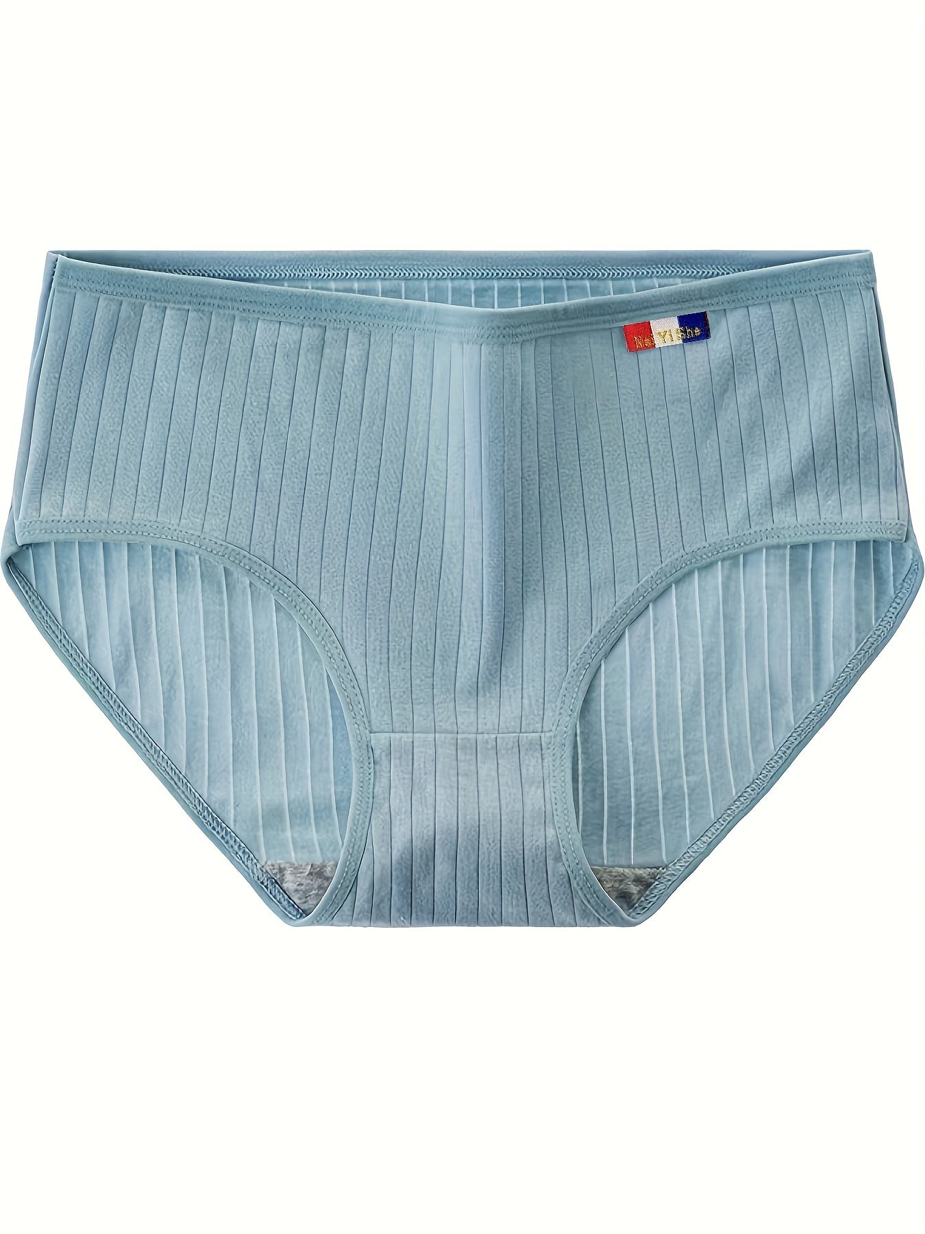 5 Ta'sirli Ribbed Briefs, Ayollar uchun Lingerie va Ichki kiyimlar uchun Quvnoq O'rta Balandlikdagi Stretchy Ichki Kiyimlar