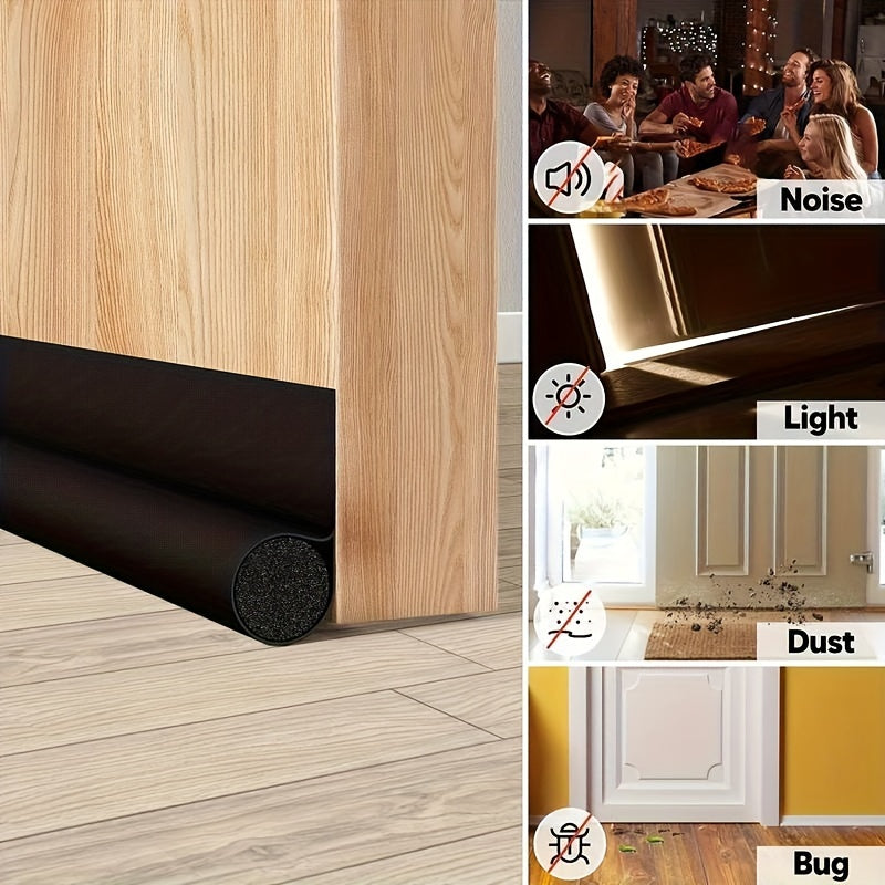 Self-Adhesive Draft Stopper: Faux Leather Strip for Soundproofing, Wind Block, Water Resistance - Home Decor Must-Have.